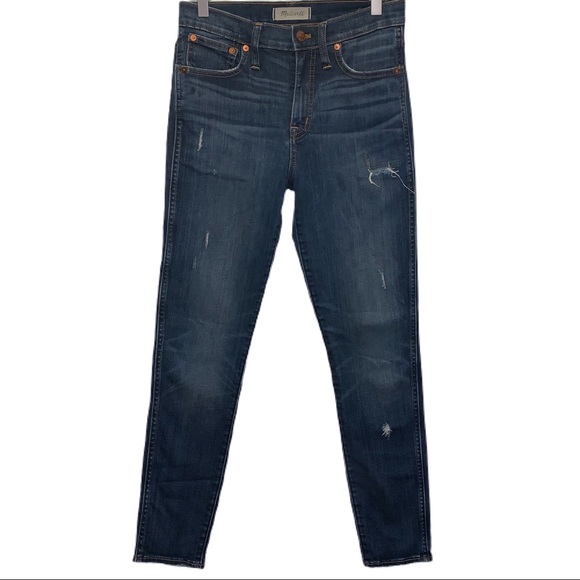 Madewell Denim - Madewell High Waist Skinny Jeans Distressed Rise